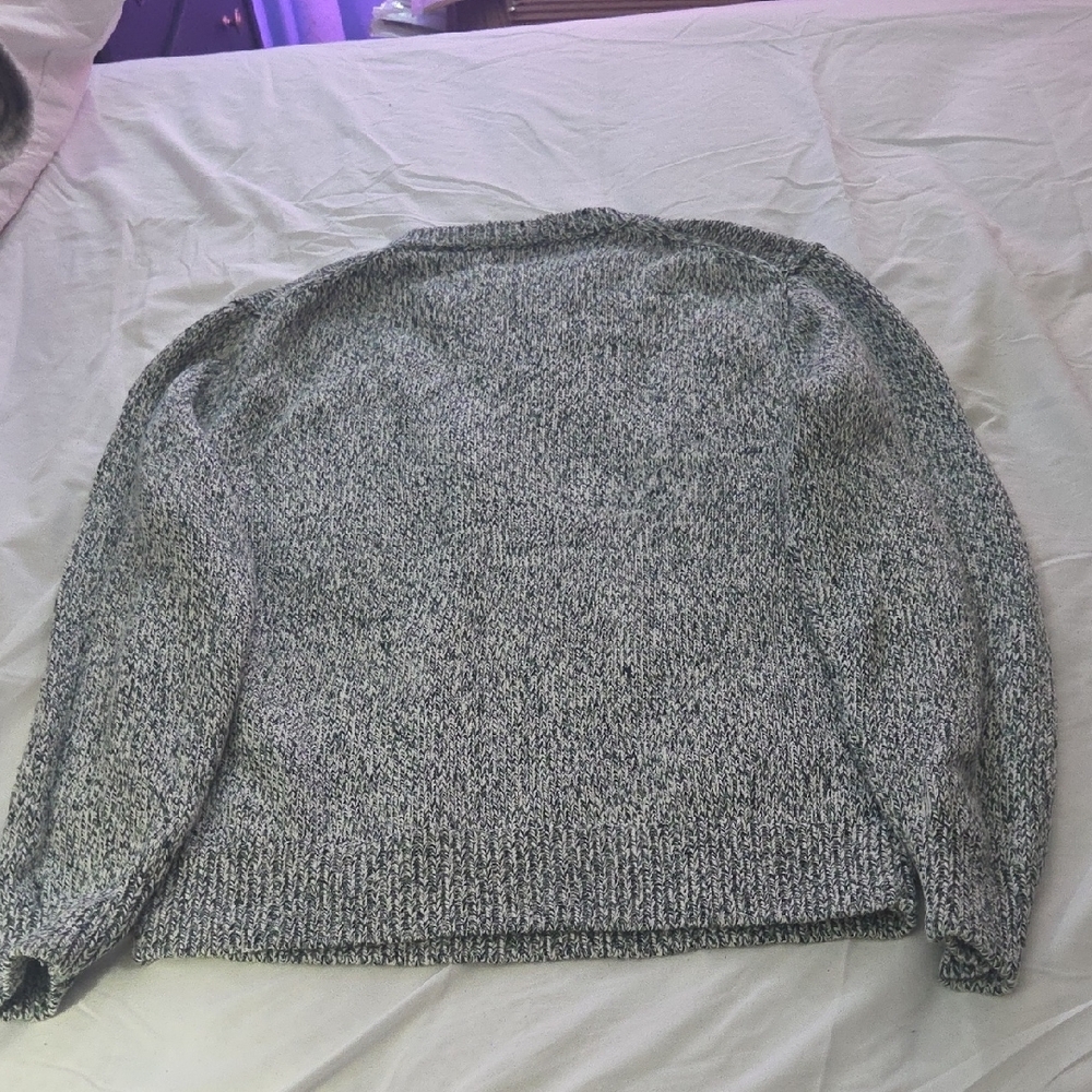 J. Crew Green and White Crewneck Sweater - Picture 9 of 10